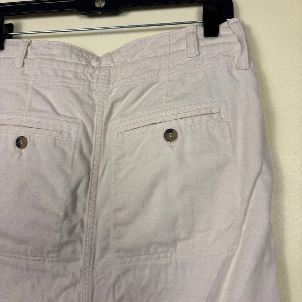 FREE PEOPLE Front Split‎ Maxi Skirt Ecru White Cream Women Size 0 Casual Cotton